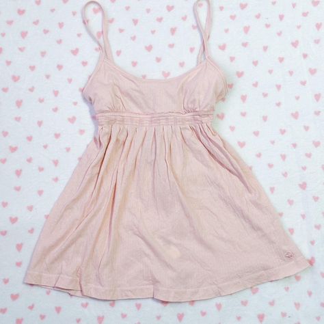 coquette light baby pink abercrombie and fitch... - Depop Abercrombie Babydoll Top, Pink Lookbook, Abercrombie Babydoll, Light Baby Pink, Visual Archive, Pink Babydoll, Wardrobe Pieces, Y2k Tops, Digital Closet