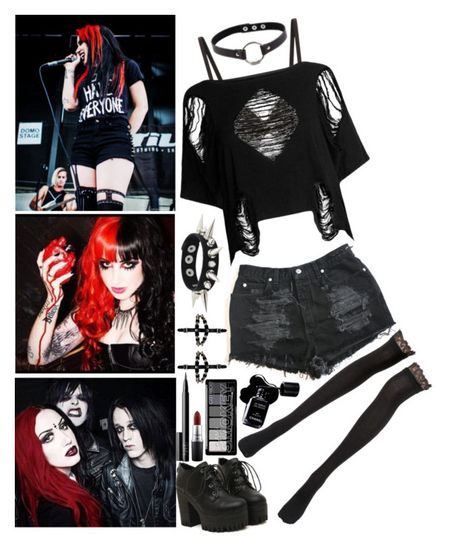 "Ash Costello - Outfit #1" by unholy-soul ❤ liked on Polyvore featuring Chanel, Calvin Klein Underwear, La Perla, RetrÃ², NARS Cosmetics and MAC Cosmetics Ash Costello, Ashley Costello, Alt Outfits, Stitch Clothes, Taylor Momsen, Emo Outfits, Shoe Inspo, New Years Day, Outfit Goals