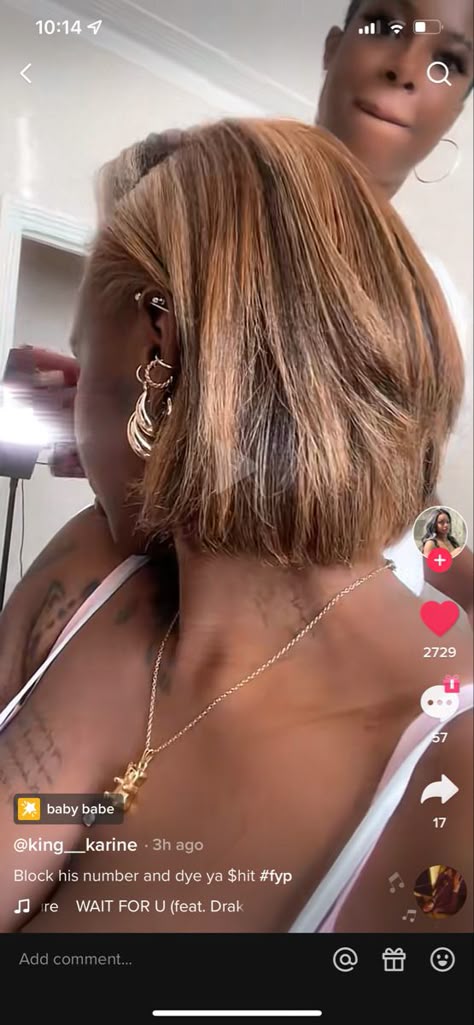 Honey Brown Short Hair Black Women, Chocolate Brown Bob Black Women, Short Hair Color Ideas Black Women, Copper Bob Black Women, Honey Blonde Bob Black Women, Ginger Bob Black Women, Dyed Hair For Black Women, Ginger Bob, Honey Blonde Bob