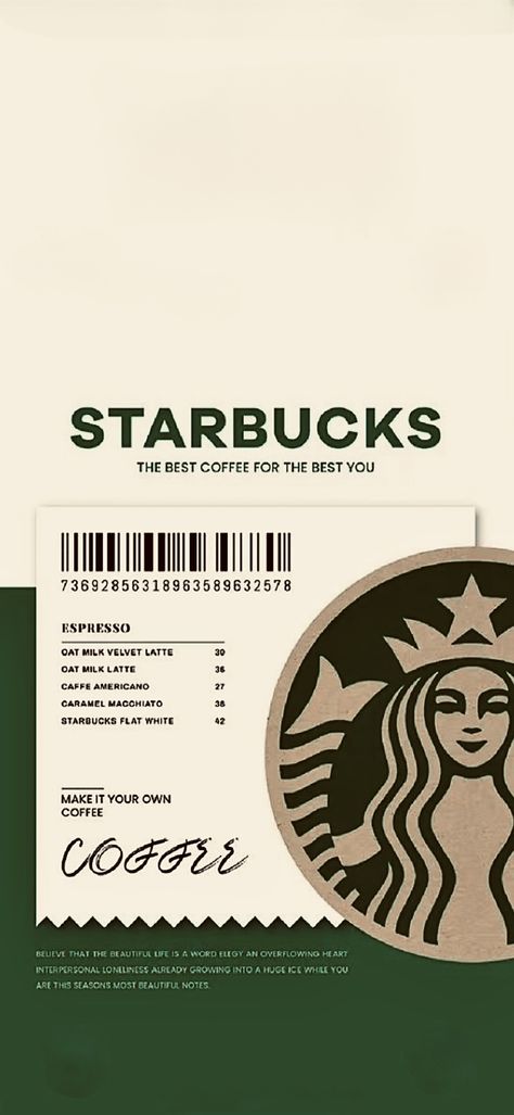 Starbucks Aesthetic Wallpaper Iphone, Starbucks Wallpaper Iphone, Wallpaper Starbucks, Starbucks Flat White, Starbucks Poster, Postcard Wallpaper, Coffee Wallpaper Iphone, Apple Iphone Wallpaper, Starbucks Wallpaper