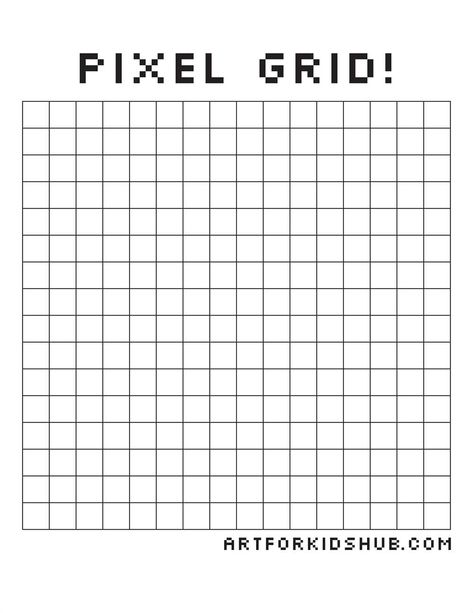 How To Draw A Kitten Pixel Art - Art For Kids Hub - Space Invaders Art, Pixlr Art, Kids Holiday Art, Pixelated Art, Pixel Grid, Grid Art, Holiday Art Projects, Art For Kids Hub, Pixel Art Templates