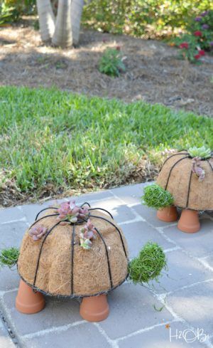 How to make a DIY turtle topiary tutorial from simple dollar store and hardware items. Fill with cactus and place in your garden for sweet DIY garden decor. Find over 450 creative DIY home decor and home improvement tutorials on H2OBungalow.com Diy Turtle, Garden Fun, Diy Outdoor Decor, Outdoor Diy Projects, Outdoor Diy, Creative Gardening, Garden Yard Ideas, Diy Garden Projects, Garden Crafts