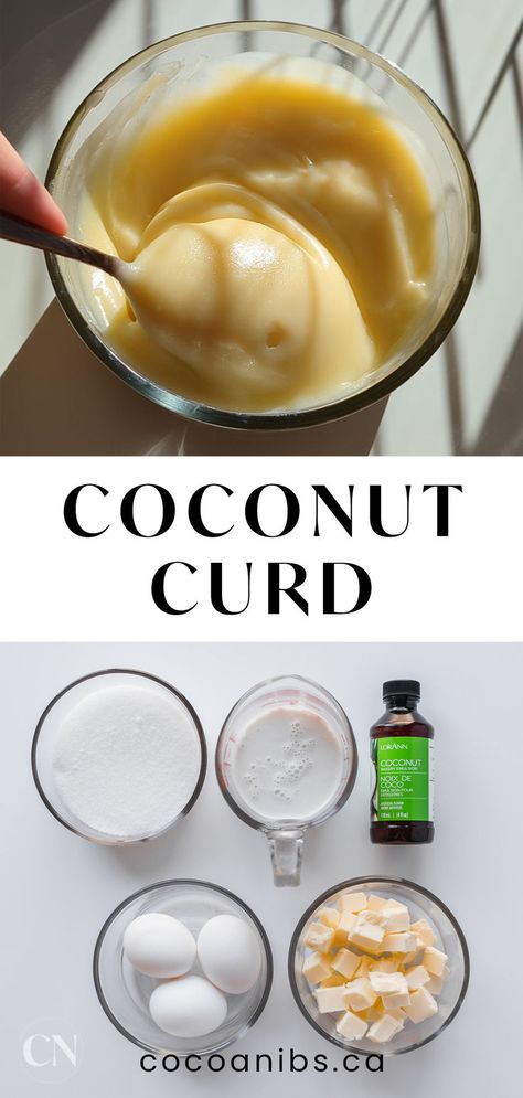 Coconut Curd, Curd Filling, Curd Recipe, Cake Fillings, Dessert Sauces, Coconut Recipes, Sweet Sauce, Filling Recipes, Decadent Desserts