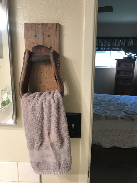 Rustic Hand Towel Holder Bathroom, Farmhouse Hand Towel Holder, Diy Hand Towel Holder, Farmhouse Towel Holder, Hand Towel Holder Ideas, Hand Towel Holder Bathroom, Curling Iron Holder, Bathroom Hand Towel Holder, Western Bathroom