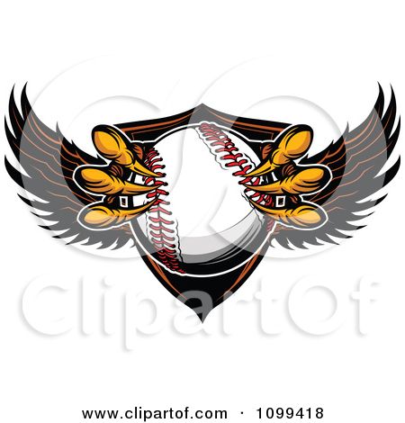 Clipart Eagle Talons Grabbing A Baseball And A Winged Shield ... Baseball With Wings Tattoo, Angels Baseball Tattoo, Angels Baseball Wallpaper, Baseball Bat Art, Los Angeles Angels Baseball, Royalty Free Clipart, Clip Art Pictures, Free Vector Illustration, Free Cartoons