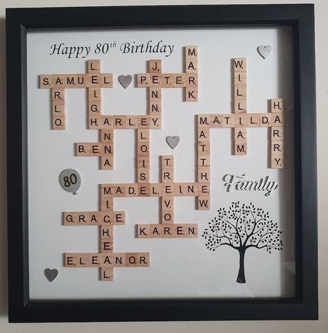 Personalised Family Scrabble Word Art Frame Scrabble Frame - Etsy Australia Scrabble Wedding, Scrabble Letter Crafts, Scrabble Word, Scrabble Words, Scrabble Wall Art, Scrabble Board, Letter Crafts, Scrabble Frame, Scrabble Wall