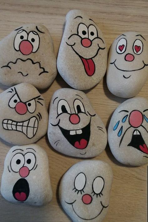 Projek Menjahit, Diy Rock Art, Art Pierre, Stone Art Painting, Painted Rocks Kids, Painted Rocks Craft, Diy Concrete, Painted Rocks Diy, Rock Painting Ideas Easy