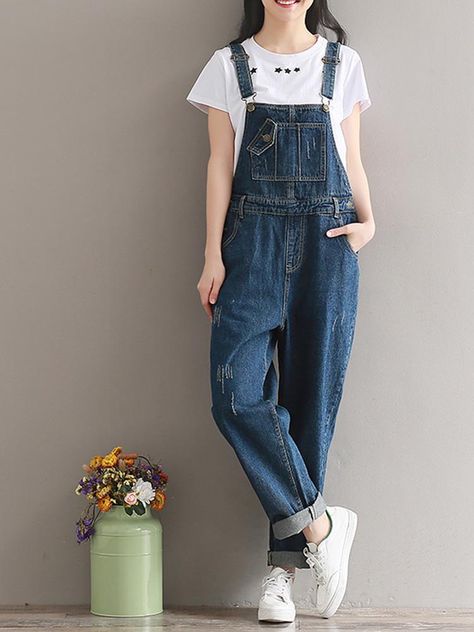 Jumpsuits Elegant, Overalls Casual, Woman Jeans, Women Jumpsuit, Wide Leg Romper, Estilo Hippie, Loose Jumpsuit, Suspender Pants, Long Trousers