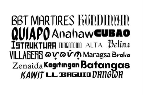 Filipino Fonts Canva, Slogan Font Ideas, Filipino Fonts, Jeepney Signage, Ng Logo Design, Pinoy Aesthetic, Ng Logo, Logo Design Fonts, Filipino Words