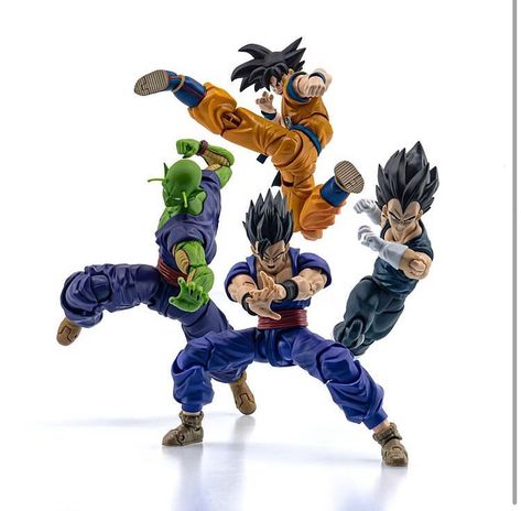 Articulated Comic Book Art na Instagramu: "SQUAD UP! Pic by @gary_garzon" Dragon Ball Z Action Figures, Dragon Ball Toys, Dragon Ball Action Figures, Dbz Action Figures, Action Figure Photography, Dbz Toys, Action Figure Display Case, Deadpool Action Figure, Transformers Rescue Bots