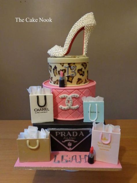 Designer Shopping inspired cake by Zoe Robinson Three Tiered Cake, I Have Changed, Tiered Cake, Designer Shopping, She Loves, My Design, High Heels, Cake, Heels