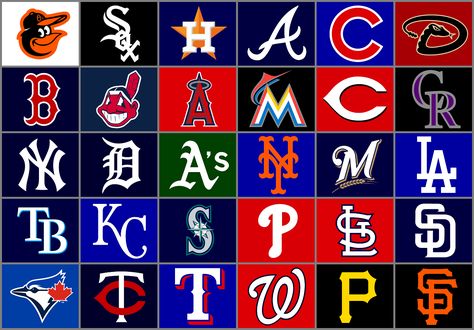 Major League Baseball team logos by Chenglor55.deviantart.com on @deviantART Mlb Wallpaper, Baseball Teams Logo, Mlb Team Logos, Baseball Teams, Team Wallpaper, Mlb Logos, Player Card, Mlb Teams, Sports Baseball