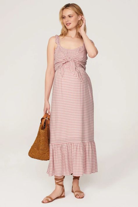 Pink Gingham Maternity Dress by ripe | Rent the Runway Rent The Runway, Pink Gingham, Closet Designs, Gingham Dress, Maternity Dress, Pink Print, Maternity Dresses, Pink Dress, Gingham