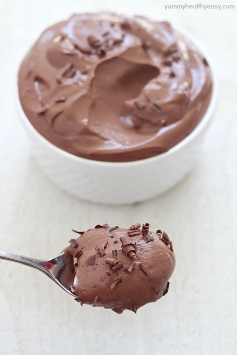 Chocolate Tofu Pudding - velvety smooth, chocolatey and unbelievably easy! Only three main ingredients and a few spices will make you a dessert you won't even believe is healthier! Tofu Dessert, Vegan Chocolate Pudding, Tofu Pudding, Vegan Pudding, Cheap Recipes, Firm Tofu, Vegan Treats, Tofu Recipes, Amaranth