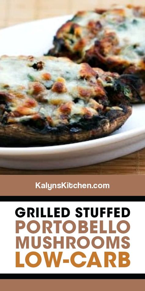 Spinach Stuffed Portabella Mushrooms, Portobello Mushrooms Stuffed, Mushrooms Stuffed, Sausage Spinach, Grilled Portobello, Fun Dinner, Atkins Recipes, South Beach Diet, Tasty Dinner