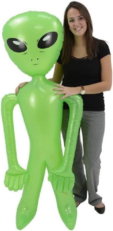 Cow Alien, Area 51 Party, Aliens And Astronauts, Gag Gifts For Christmas, Inflatable Alien, Homemade Gag Gifts, Alien Birthday Party, Christmas Gag Gifts, Funny Gag Gifts