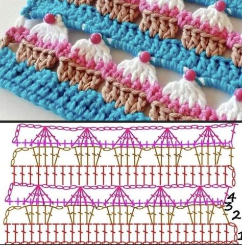 Crochet Motif Diagram, Crochet Diagram Patterns, Crochet Stitches Symbols, Crochet Stitches Chart, Crochet Stitches Guide, Mode Crochet, Crochet Design Pattern, Crochet Decoration, Crochet Stitches For Beginners