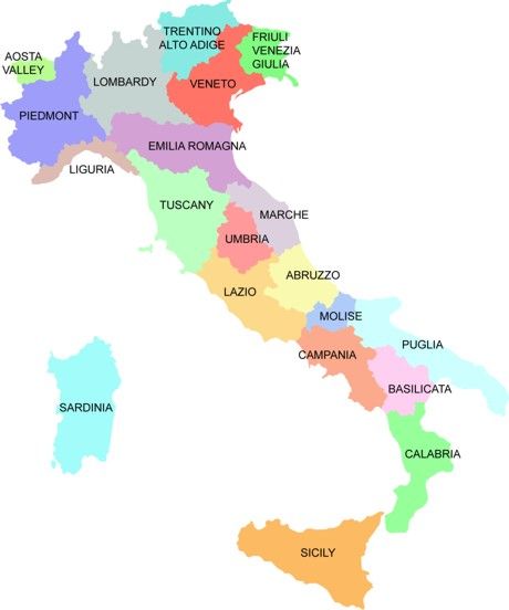 Italy's regions Map Of Italy, Aosta Valley, Inspiring Places, Toscana Italia, Places In Italy, Italy Map, Regions Of Italy, Visit Italy, Italy Vacation