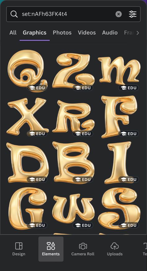 Gold Letters Canva, Gold Canva Elements, Gold Font Canva, Canva Codes, Canva Font, Gold Font, Keyword Elements Canva, Graphic Shapes Design, Canva Fonts