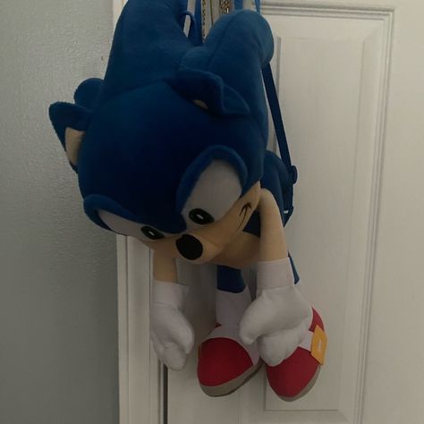 Sonic backpack Sonic Plushie Backpack, Sonic Bag Aesthetic, Sonic Bag Y2k, Sonic Merch Aesthetic, Sonic Backpack Y2k, Sonic Bookbag, Sonic Plush Backpack, Sonic Jacket, Y2k Sonic