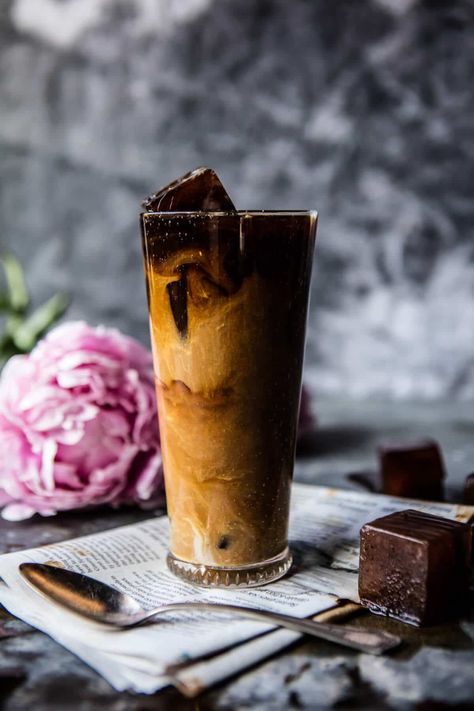 My Perfect Vanilla Bean Iced Coffee. - Half Baked Harvest Coconut Milk Coffee, Cold Brew Coffee Recipe, Coffee Ice Cubes, Ice Coffee Recipe, Vanilla Coffee, Delish Recipes, Half Baked Harvest, Coffee Photography, Healthy Smoothie