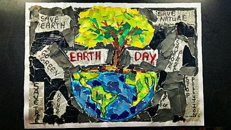 Earth Day Collage, Environment Collage, Collage Making Ideas, Earth Collage, Photo Collage Canvas, Save Environment, Nature Environment, Save Nature, Nature Background Images