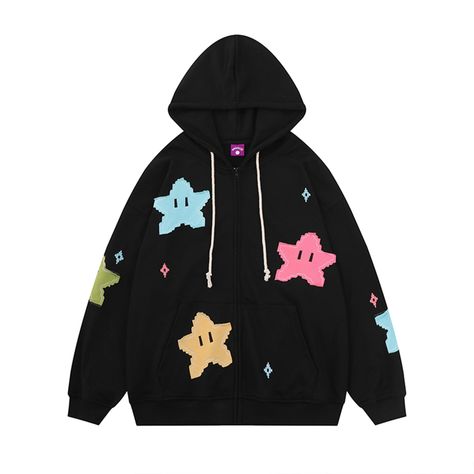 PRICES MAY VARY. Material: Polyester,women cute hoodies y2k jacket for teen girls is soft and comfy, skin friendly. Design: Star printed zip up hoodies for women oversized jacket,E-girl hooded sweatshirt with zipper, y2k clothing for women fairy grunge hoodie long sleeve, vintage graphic hoodies outfit, 2000s fashion streetwear. Size: S/M/L/XL. Y2K hoodies with zipper for women teen girls. Notice: Please check size information to pick the best fit for you, please check your measurements to make Jacket Hoodie, Sweatshirt Cute, Zip Up Hoodies, Sweatshirts, Clothes, Design