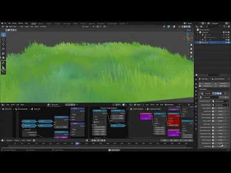 A geometry node asset to easily make stylized grass with shading and wind animations. It includes the full geometry node setup, hand painted grass textures, and a sample blender scene. Geometry Animation, Grass Animation, Geometry Nodes, Blender Scene, Blender 3d, Geometry, Hand Painted, Paint