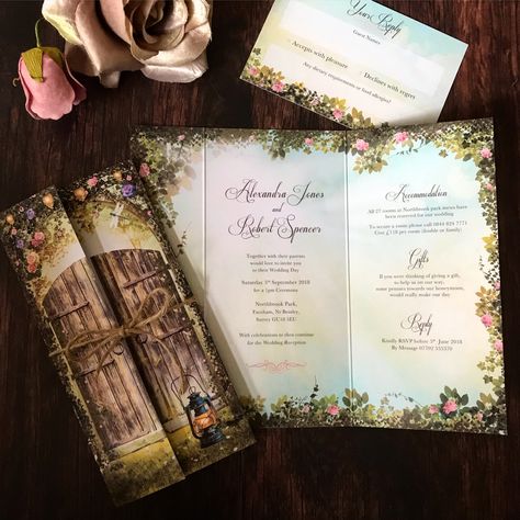 Cottagecore Invitation Card, Enchanted Invitations Fairy Tales, Wedding Invitations Cottagecore, Wedding Invitation Fairytale, Invitation Card Design Debut, Enchanted Forest Theme Quinceanera Invitations, Debut Invitation Card, Debut Invitation Ideas, Enchanted Invitation