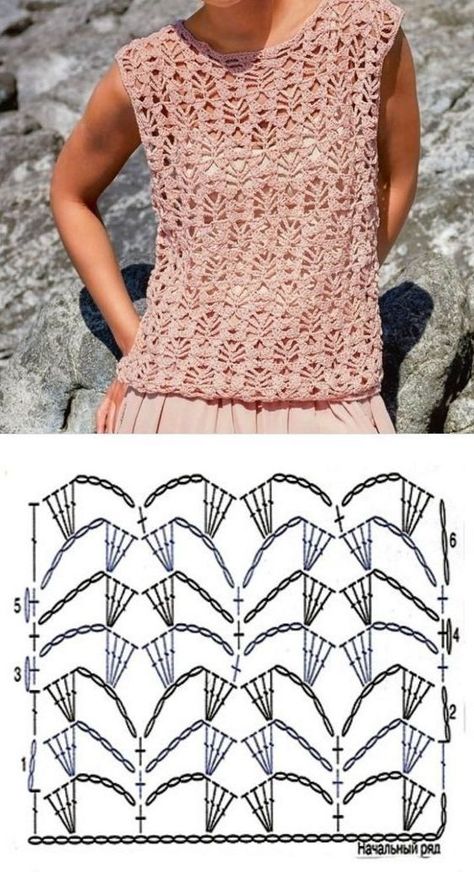 Chic Crochet Top, Crochet Blouse Pattern, شال كروشيه, Crochet Ladies Tops, Crochet Tops Free Patterns, Crochet Summer Tops, Crochet Tunic, Crochet Shirt, Crochet Cardigan Pattern