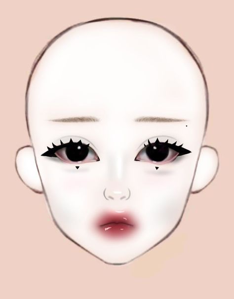 Club Makeup, Asian Makeup Tutorials, Makeup Charts, Creepy Makeup, Makeup Drawing, Cute Eye Makeup, Makeup Face Charts, Cool Halloween Makeup, Retro Makeup