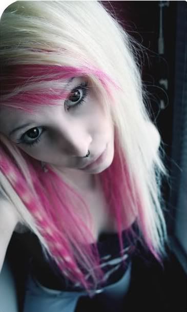 pink Blonde Scene Hair, Emo Scene Girls, Pink Blonde Hair, Emo Scene Hair, Blonde With Pink, Emo Hair, Alternative Hair, Scene Hair, Dye My Hair