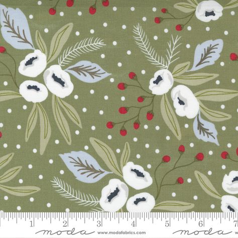 Christmas Morning Pine Main Floral - 752106604223 Comfort And Joy, Cotton Quilting Fabric, Christmas Fabric, Handmade Quilts, Moda Fabrics, Modern Floral, Christmas Morning, Cotton Quilts, Quilt Fabric