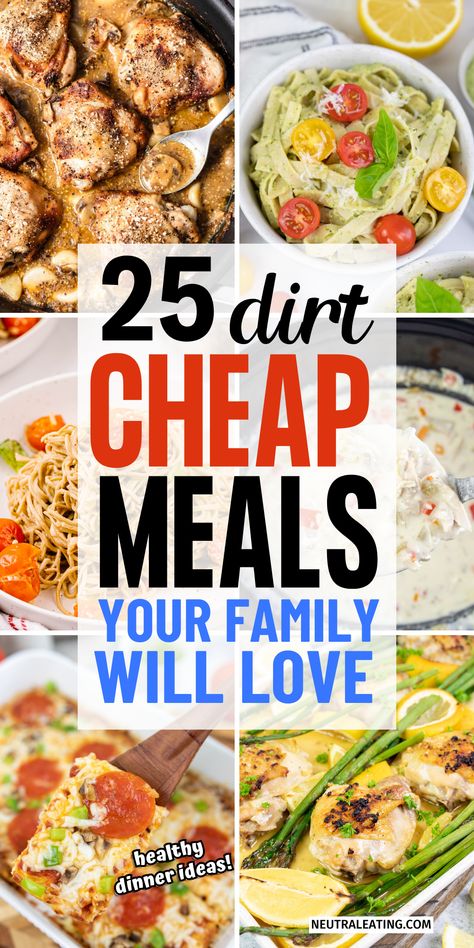 25 Cheap Dinners for a Family (easy + healthy cheap family meals under $10) Cheap Meal Ideas For Picky Eaters, Cheap And Easy Dinner Ideas For Picky Eaters, Easy Meal For A Crowd Cheap, Easy Cheap Dinners For Family Budget, Cheap Dinners For Picky Eaters, Cheap Dinners For A Crowd, Dinners On A Budget Family, Cheap Easy Meals Families, Meals On A Budget Family