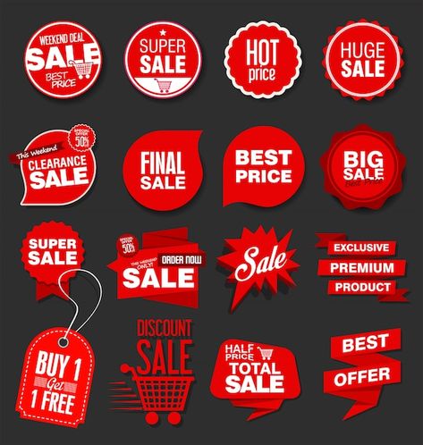 Modern sale banners and labels collectio... | Premium Vector #Freepik #vector #background #banner #poster #ribbon Sale Promotion Design, Special Offer Logo, New Collections Poster, Price Tag Design, Sale Signage, Car Advertising Design, Wedding Engagement Pictures, Pop Stickers, Banner Ads Design