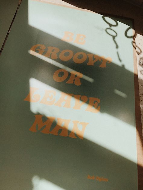 Be groovy or leave man poster print by @lennonandbirdiehandmade Be Groovy Or Leave Man, Be Groovy Or Leave, Vibe Check, Hippie Love, Beach Shack, Repurposed Items, Hello Sunshine, Curated Vintage, Sustainable Lifestyle