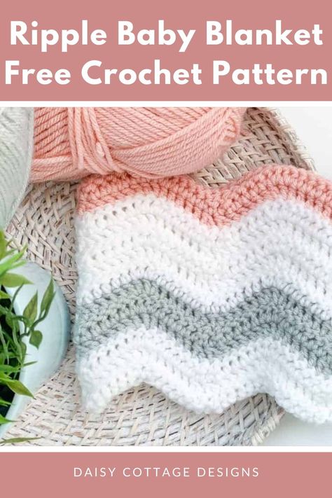 Ripple Stitch Baby Blanket Pattern, Easy Crocheted Afghan Patterns Free, Crochet Baby Blankets With Chunky Yarn, Double Crochet Ripple Afghan Pattern Free, Modern Chevron Crochet Blanket, Crochet Ripple Stitch Baby Blanket Free Pattern, Double Crochet Ripple Pattern Free, Crochet Blanket Patterns Free Easy Ripple Afghan, Free Ripple Crochet Pattern