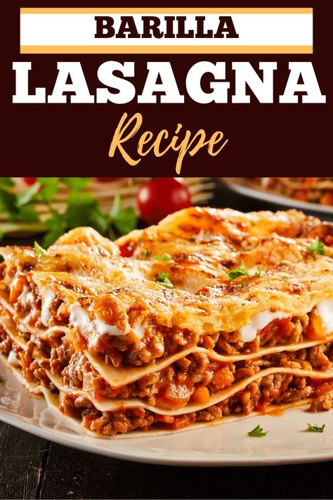 Barilla Lasagna Recipe, Lasagna With Ground Beef, Lasagna Crockpot, Italian Casseroles, Layer Lasagna, Potluck Meals, Barilla Recipes, Mince Dishes, Pasta Casseroles