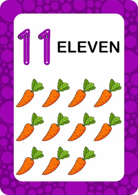 Premium Vector | Numbers flashcards number eleven educational math card for children learn counting numbers Number 11 Flashcards, Flashcards For Numbers, Free Number Flashcards Printable Free 1-20, Number Flashcards Printable Free 1-20, Eleven Number, Preschool Number Cards, Numbers For Preschool, Shapes Preschool Printables, Numbers Preschool Printables