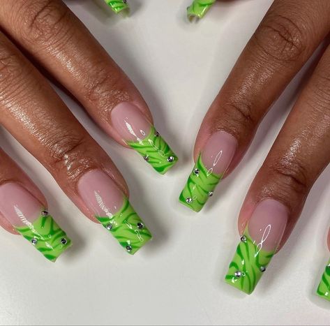 Green Zebra Print Nails, Green Zebra Print, Zebra Print Nails, Green On Green, Zebra Nails, Green Zebra, Print Nails, Zebra Print, Nail Inspo