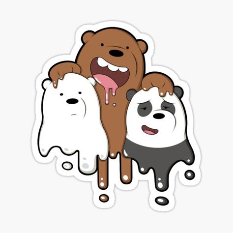 We Bare Bears Cute, Cute Doodles We Bare Bears, We Bare Bear Stickers Printable, We Bear Bears Stickers Printable, We Bare Bears Stickers, Stickers We Bare Bears, We Bear Bears, Cute Bears Sticker, Fanart Sticker