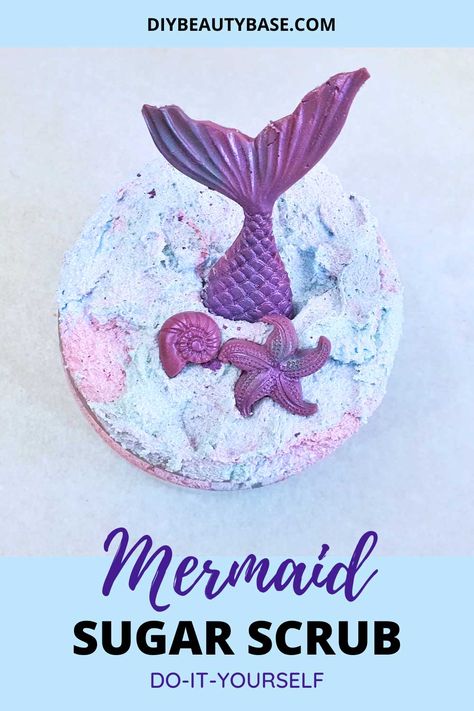 🧜‍♀️ Mermaid Sugar Scrub Recipe [Foaming + Easy To Make] - DIY Beauty Base Whipped Soap Diy, Coffee Scrub Recipe, Scrub Recipe Diy, Diy Body Scrub Recipes, Mermaid Soap, Coffee Scrub Diy, Diy Face Scrub, Diy Mermaid, Blue Soap