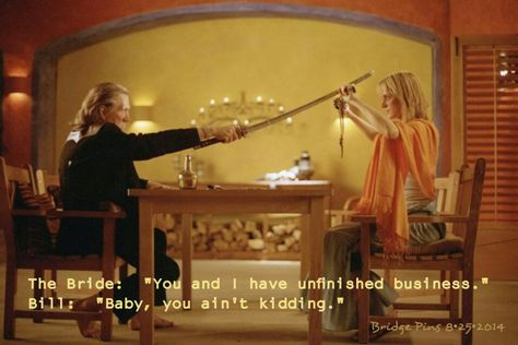 "You and I have unfinished business." - Kill Bill, Volume 2 - My husband and I love this quote and this movie. Kill Bill Volume 2, Kill Bill 2, Kill Bill Movie, Robert Richardson, Quentin Tarantino Movies, Tarantino Films, Ella Enchanted, Jackie Brown, Reservoir Dogs