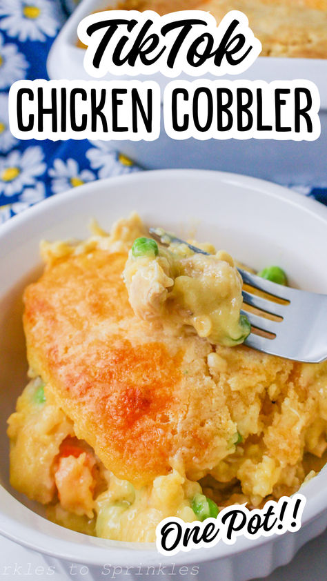 If you’re on TikTok, you’ve probably seen the viral TikTok Chicken Cobbler recipe that everyone’s talking about. This comforting dish combines the flavors of a creamy pot pie with the ease of a cobbler, all baked into one delicious casserole. With layers of rotisserie chicken, veggies, cheddar cheese, and a golden biscuit topping, it’s the ultimate cozy meal. Chicken Cobbler Red Lobster Biscuits, Butter Peas, Chicken Cobbler Recipe, Tiktok Chicken, Chicken Cobbler, Biscuit Chicken Pot Pie, Family Breakfast Recipes, Chicken Pot Pie Casserole, Cheddar Chicken