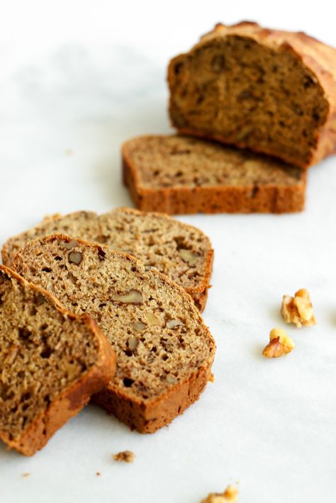 Banana Bread Recipe No Sugar, Bread Recipe No Sugar, No Sugar Banana Bread, Celiac Recipes, Sugar Free Treats, Pumpkin Banana, Breakfast Bread, Banana Nut Bread, Nut Bread