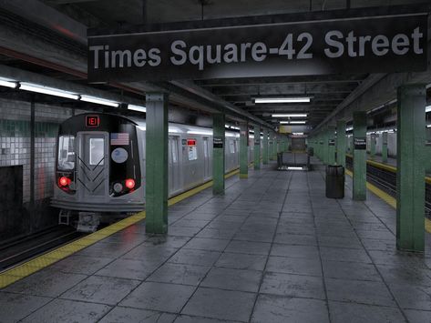 New York Subway, Subway Train, Nyc Aesthetic, 42nd Street, 3d Architecture, Buick Riviera, Nyc Life, Nyc Subway, I ❤ Ny