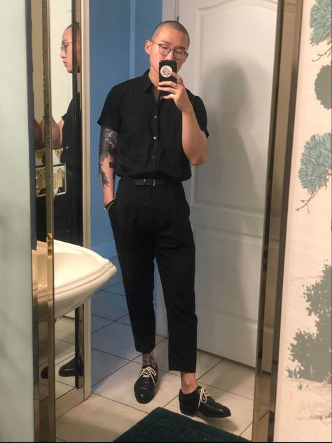 Summer Men Outfit, Men Outfits Dressy, Alt Summer Outfits, Men Outfit Ideas, Outfit Ideas Men, Semi Formal Outfit, Masc Outfits, Formal Men, Lesbian Fashion