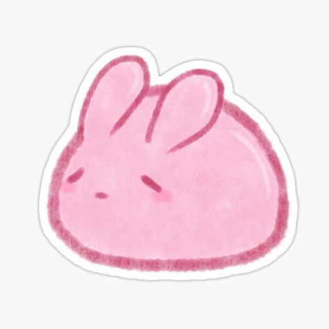 Cute Stickers Printable Kawaii, Fat Bunny, Bunny Icon, Sticker Inspiration, Bunny Stickers, Rabbit Sticker, Homemade Stickers, Bunny Drawing, Memory Journal