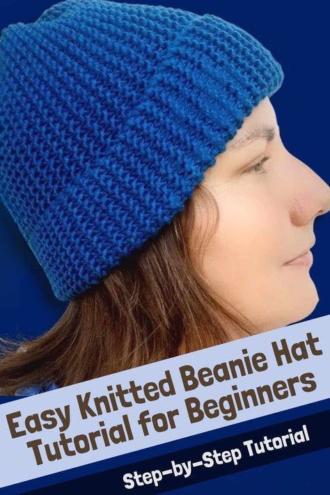 Discover the joy of knitting with this beginner-friendly tutorial! Learn to create a versatile beanie hat from a simple garter stitch rectangle. Transform yarn into a stylish accessory with ease! Imagine creating versatile projects from just a basic rectangle piece made of garter stitches (you know, the all-knit, every-row kind). We're excited to introduce you to a wonderful tutorial by JoannesWeb that showcases how this humble rectangle can transform into a fabulous knitted beanie hat. Easy Knit Hat From Rectangle, Garter Stitch Hat Pattern Free, Knit Hat Easy, How To Knit Hat, Simple Beanie Knitting Pattern, Garter Stitch Hat, How To Knit A Beanie For Beginners, Knitting Beanies For Beginners, Simple Knitted Hat