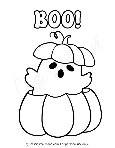 ghost inside of a pumpkin and Boo Halloween coloring page Vintage Halloween Coloring Pages, Simple Halloween Coloring Pages, Ghost Drawing Easy, Simple Coloring Pages Aesthetic, Ghost Coloring Pages, Pumpkin Art Ideas, Printable Coloring Masks, Ghost Coloring, Simple Ghost